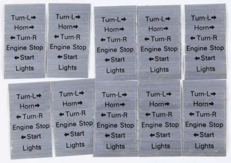 26-019 Replacement Decals For 72 81 Style Hand Controls 10pk