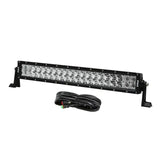 Black LED light bar with wiring harness for Valeo Quad Series dual row LED setup