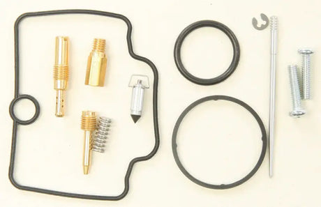 Bike Carburetor Rebuild Kit with brass jets, gaskets, and parts for carburetor repair