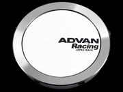 Advan V2388 Advan 63mm Full Flat Centercap - White/Silver Alumite