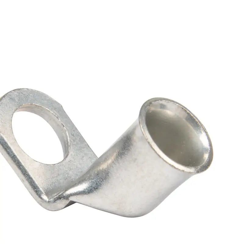 Silver-colored electrical lug shown, part of Anchors Tinned Lug 90Degree #1 3/8’’ 2Pc