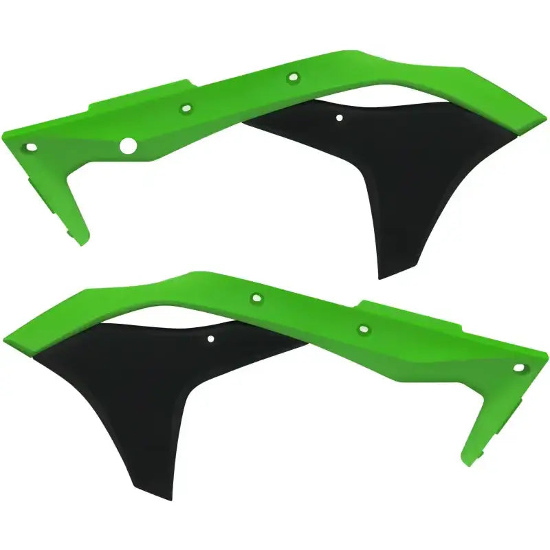 Green black motorcycle radiator shrouds, stylish radiator shrouds green for your bike