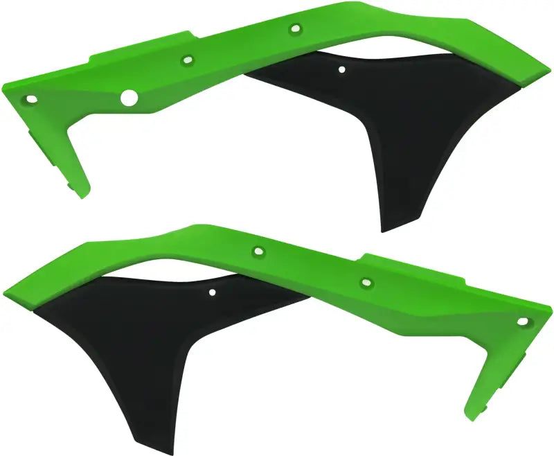 Green black motorcycle radiator shrouds, stylish radiator shrouds green for your bike
