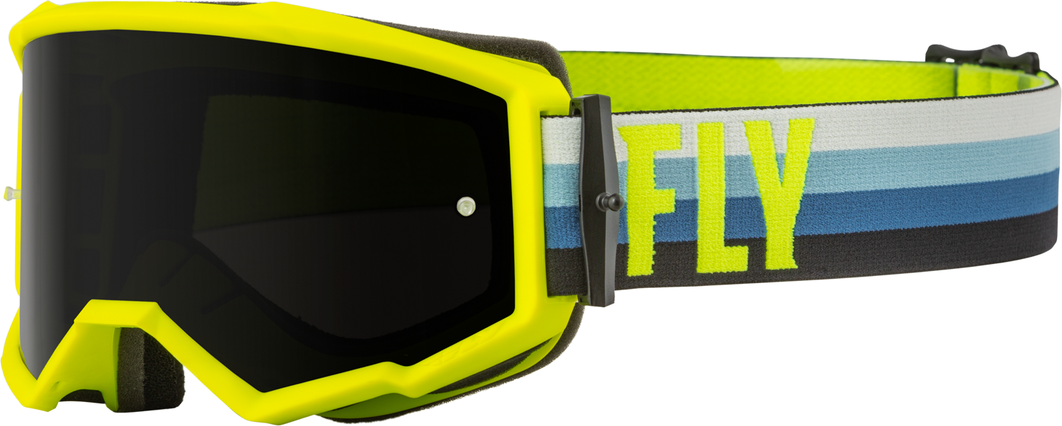 Fly Racing Fly Racing 37-51496 Zone Goggle Hi-Vis/Teal W/ Dark Smoke Lens