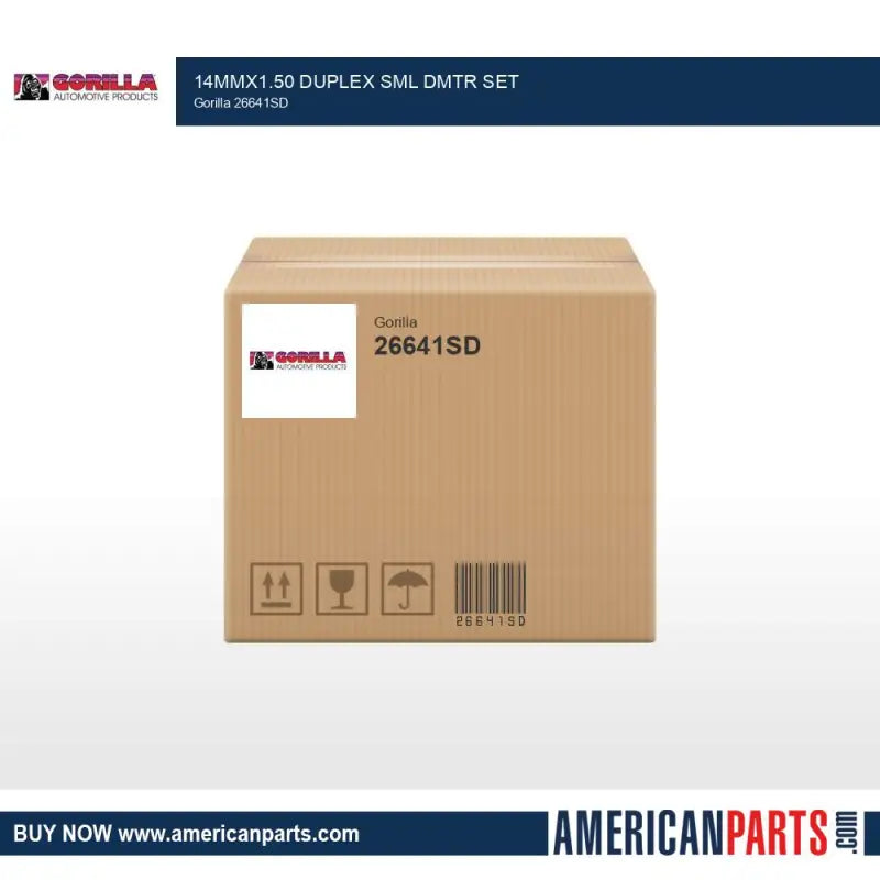 26641SD Gorilla 14Mmx1.50 Duplex Sml Dmtr Set - Wheel Lock