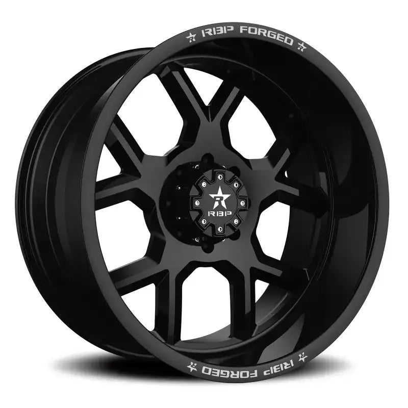 Matte black RBP Ar-15 22x12 forged wheel with star design