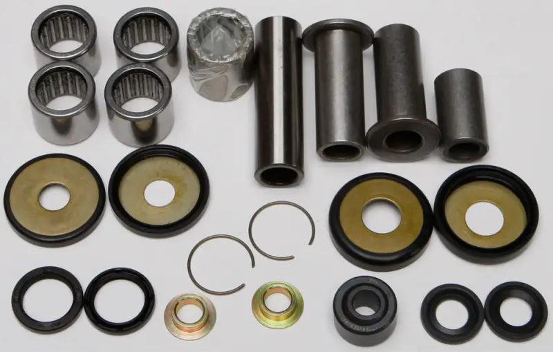 Complete metal and rubber linkage bearing kit for durable suspension setup