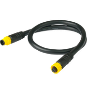 270001 Ancor NMEA 2000 Backbone Cable - .5 Meter in black, featuring durable yellow connectors. Built to enhance seamless connectivity in marine electronic systems.