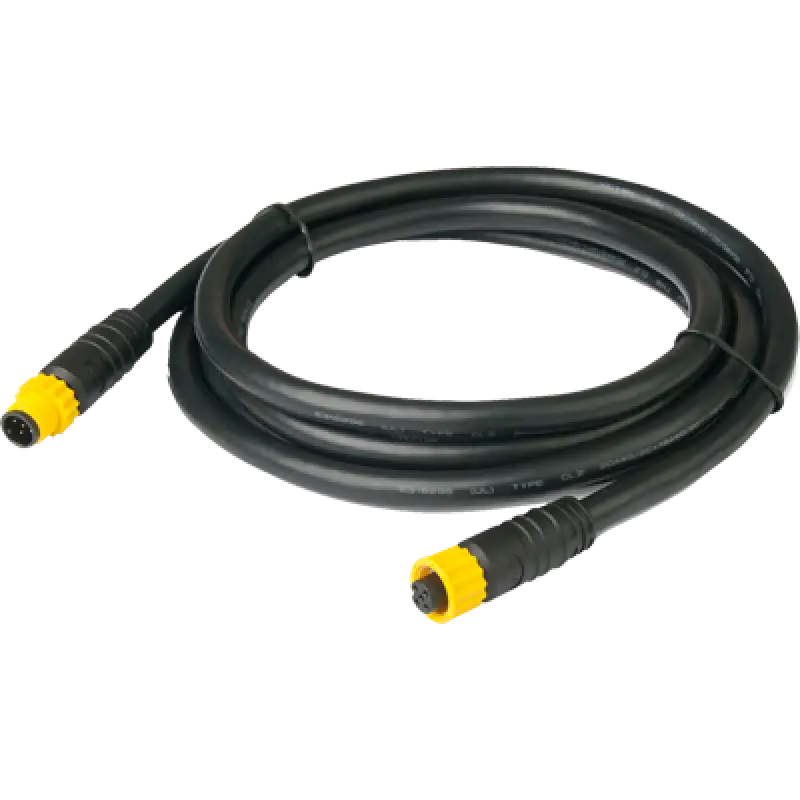 Ancor NMEA 2000 Backbone Cable - 2 Meter, durable marine grade with yellow connectors, seamless data connectivity for boat electronics.