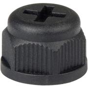 270112 Ancor Nmea 2000 Blanking Cap - Male for marine electronics, durable black cap with cross-slot design.