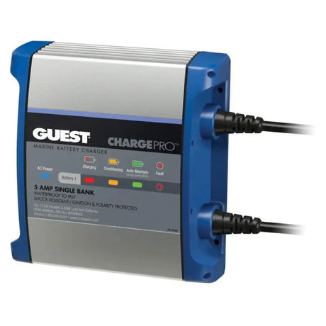 2708A Marinco Guest Battery Charger 5A - 1-Bank for marine and automotive applications, providing reliable power generation and battery maintenance, ideal for RV, automotive, powersports, truck accessories, and off-road uses. RV Power Generation Solar Generators Converters, AVADA - Best Sellers