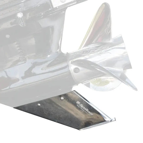 27191 Keelguard Megaware Skegguard installed on a boat's skeg for superior protection and durability