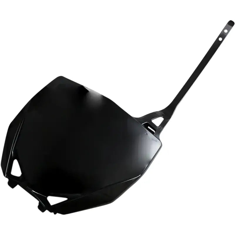 Black plastic dirt bike front number plate perfect for adding a sleek look to your ride
