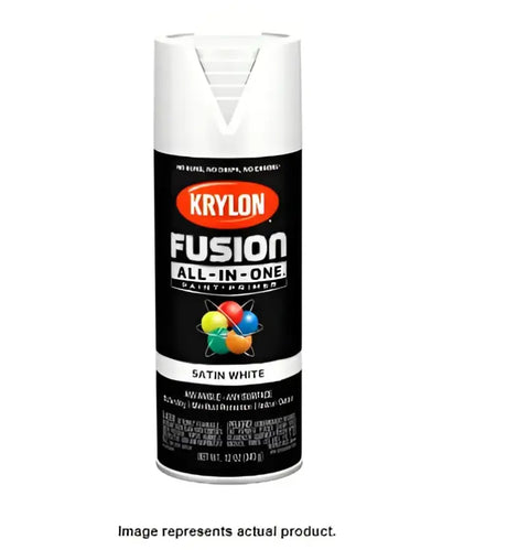 White spray paint can VHT Satin White for smooth satin white finish