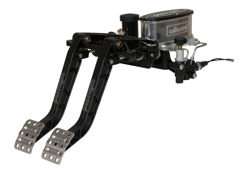 Wilwood 340-14360 Wilwood Adjustable-Tandem Dual Pedal - Brake / Clutch - Fwd. Swing Mount - 6.25:1 - Black E-Coat