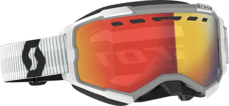 278604-0002341 Scott Fury Goggle Snow Cross Ls White W/Red Chrome 