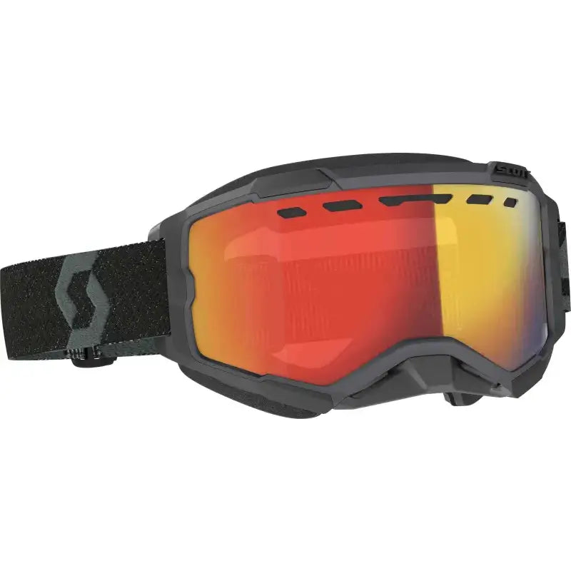 278605-0001312 Fury Goggle Snow Cross Black W/Enh Red Chrome