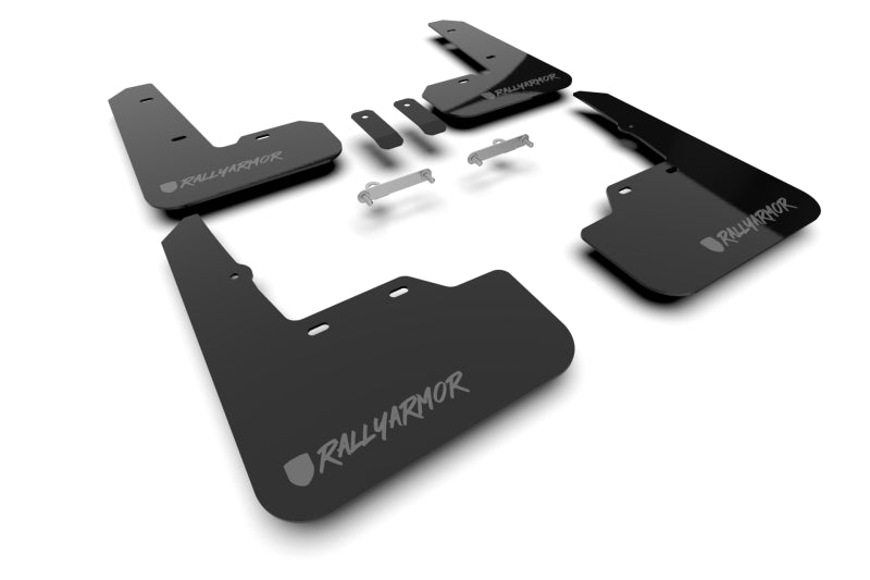 Rally Armor MF92-UR-BLK/DGRY-X Rally Armor 2022+ Subaru WRX Black UR Mud Flap Altered Font Dark Grey Logo