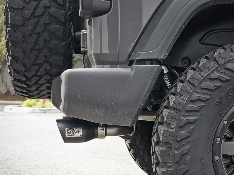 aFe 49-48067-B aFe Rebel Series 2.5in 409 SS Axle-Back Exhaust w/ Black Tips 2018+ Jeep Wrangler (JL) V6 3.6L