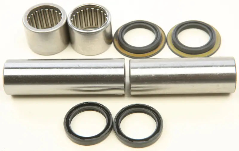 Complete swingarm bearing kit with metal bearings and seals for mechanical assembly