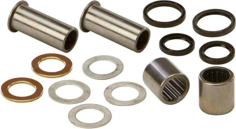 Assorted metal bushings washers and seals from 28-1043 Swingarm Bearing Kit for bikes