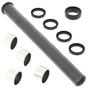 Motorcycle swingarm bearing kit with inner tube, bushings, and seals for rebuilds