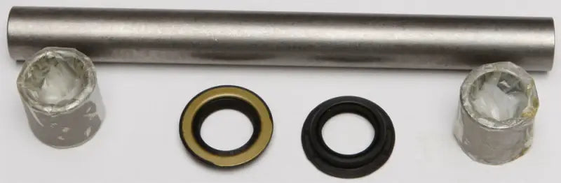 Complete swingarm bearing kit with pivot shaft, bushings, and seals for easy install