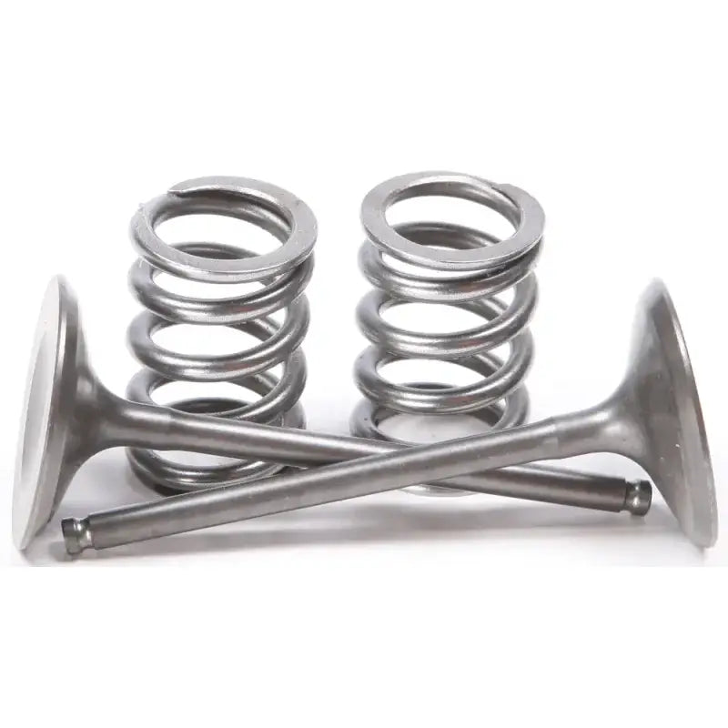 Steel intake valve springs and metal engine valves for stronger valve springs upgrade