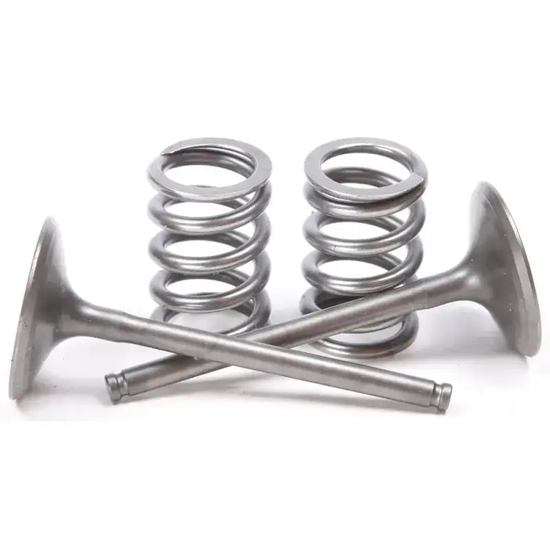 Automotive engine valves and springs from the 28.SIS3407-2 Steel Intake Valve Conversion Set Ti Steel Suz with stronger valve springs