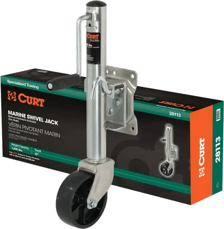28113 Curt Marinetrailerjack 6 Inch Wheel1,200Lbs10 Inch Travel - RV and Auto Parts