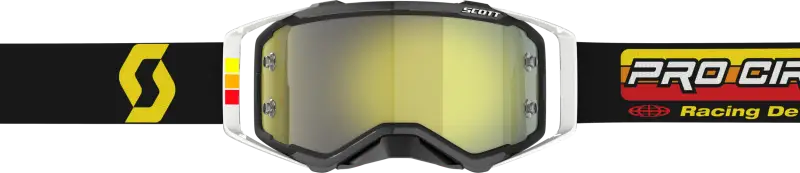 285540-1007289 Scott Prospect Pro Circuit Goggle Black/White Yellow Chrome Work 