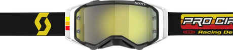 285540-1007289 Scott Prospect Pro Circuit Goggle Black/White Yellow Chrome Work 