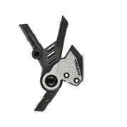 Black and gray grip frame guard for BMW motorcycle for protection and style