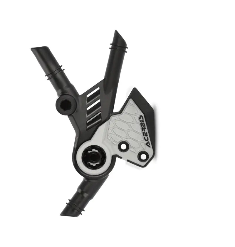 Black and gray grip frame guard for BMW motorcycle for protection and style