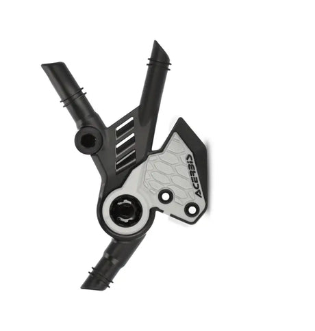 Black and gray grip frame guard for BMW motorcycle for protection and style