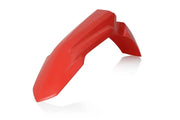 Red plastic motorcycle front fender for Hon model, perfect for stylish bike upgrades