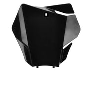 Black plastic motorcycle fairing from 2872760001 Front Number Plate Gas/Ktm Black