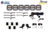 Diode Dynamics Bronco SS5 6-Pod CrossLink Grille Lightbar Kit Sport - White Combo - DD7235