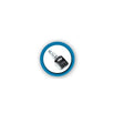 Tire pressure monitoring sensor with Schrader Aluminium Clamp-In for quick install