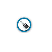 Tire pressure monitoring sensor with Schrader Aluminium Clamp-In for quick install