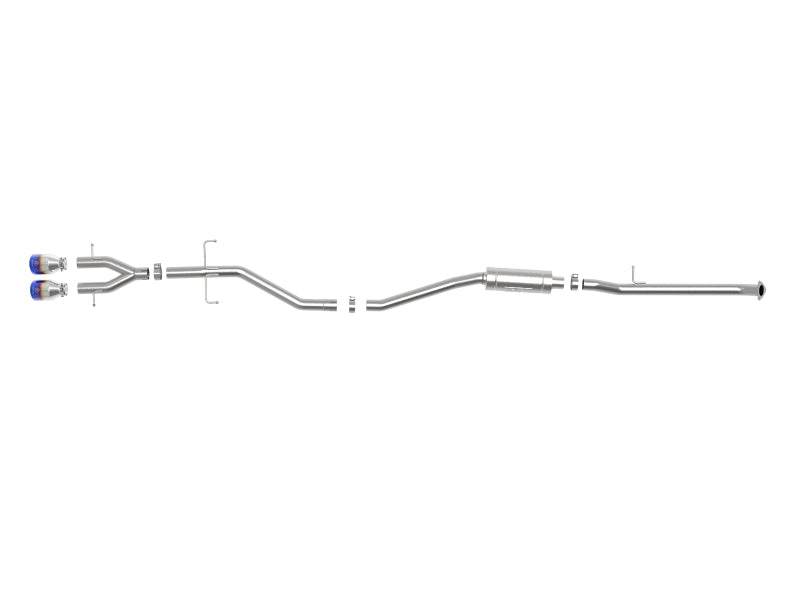 aFe 49-36620-L aFe Takeda 2.5in 304SS Cat-Back Exhaust System 17-20 Honda Civic SI Coupe L4-1.5L (t) - BL Flame Tip