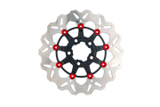 Gbrakes Wave Colored Brake Rotors Gbdu079 - Black Red Rotor 11.5 Floating RR Buttons