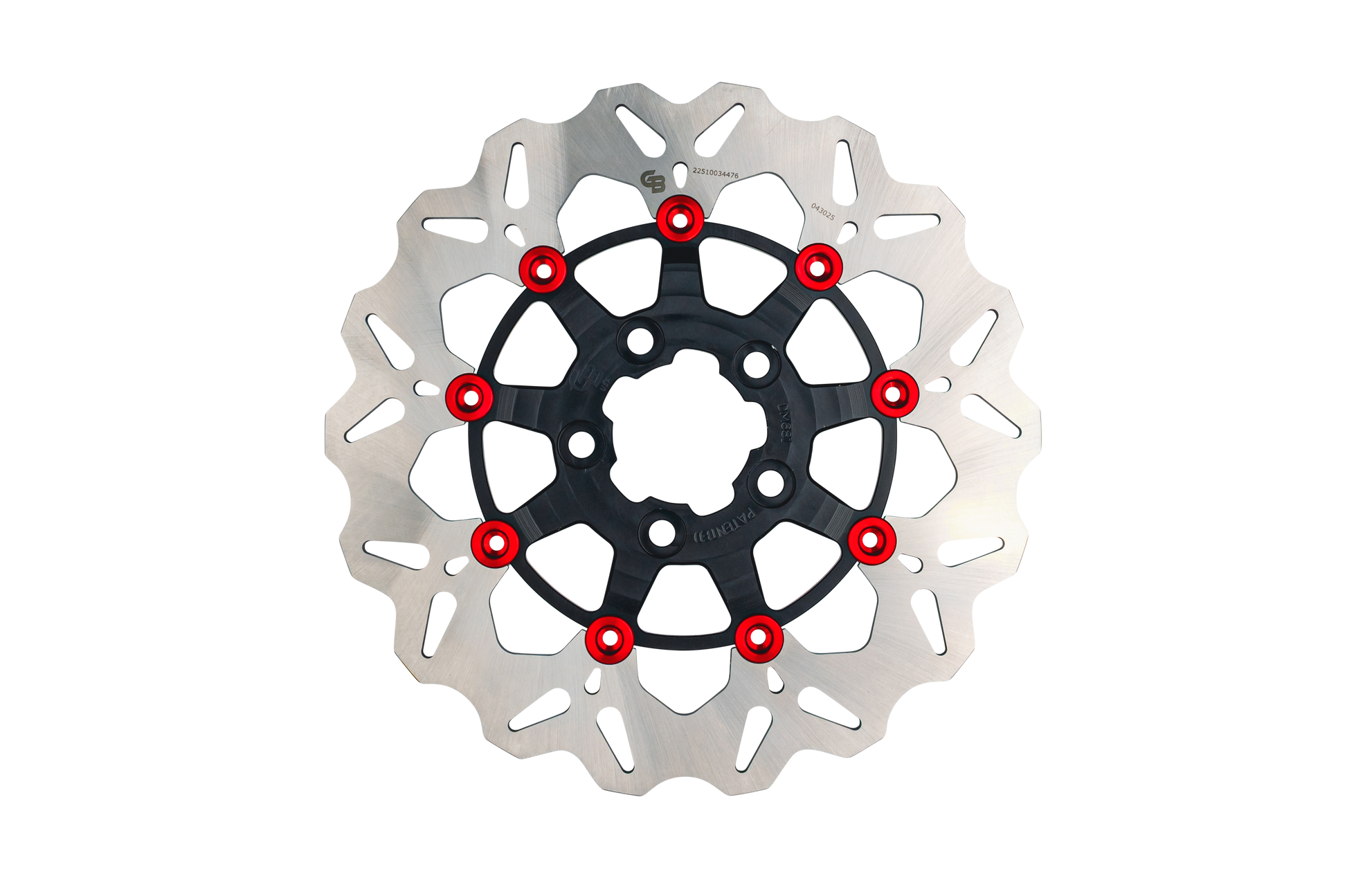 Gbrakes Wave Colored Brake Rotors Gbdu079 - Black Red Rotor 11.5 Floating RR Buttons