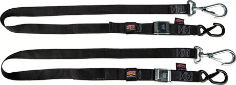 29622-SB Powertye Tie-Down Cam Sec Hooks/Swivel 1.5 InchX6' Blk/Blk W/Storage Bag - RV and Auto Parts