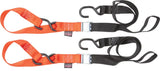 29629 Powertye Tie-Down Cam S-Hook Soft-Tye 1.5"X6' Black/Orange Pair 