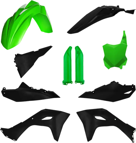 2983571089 Acerbis Full Plastic Kit Kaw Green/Black - RV and Auto Parts