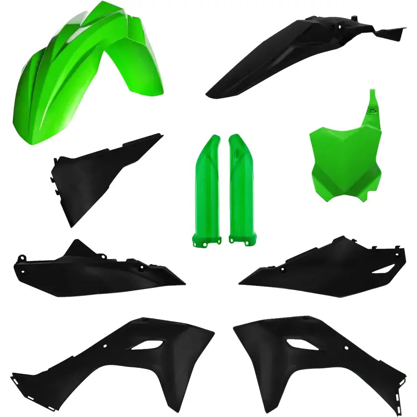 2983571089 Acerbis Full Plastic Kit Kaw Green/Black - RV and Auto Parts