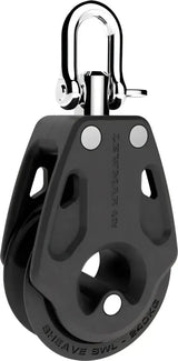 Black double sheave block with shackle for 29901321BK Lewmar 30mm SC Block