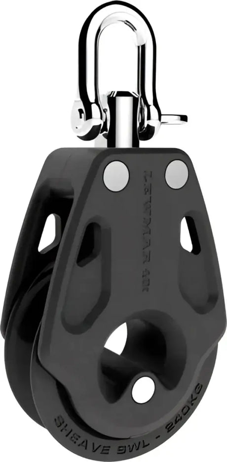 Black double sheave block with shackle for 29901321BK Lewmar 30mm SC Block