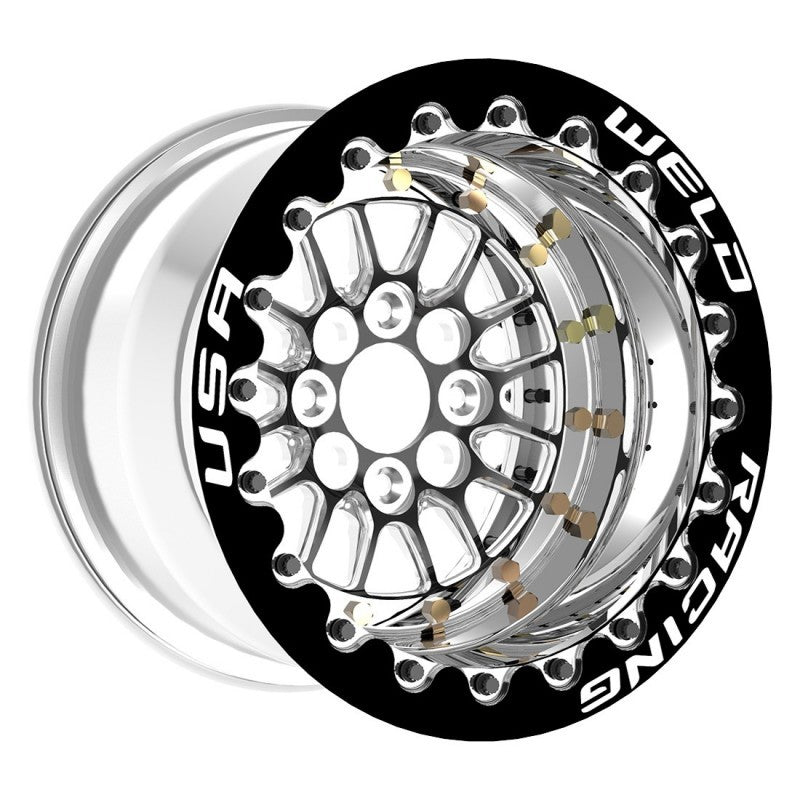 Weld 778B-30915 Weld Tuner Import Drag 13x9 / 4x100mm BP / 5in. BS Black Wheel CTR